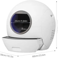 HKM-331539 Intelligent Wifi-Enabled Cat Litter Box with Automated Cleaning System