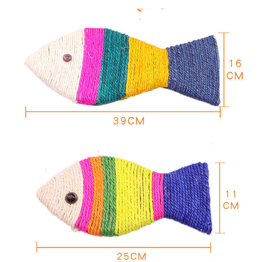 HKM-331539 Sisal board of pet fish shape