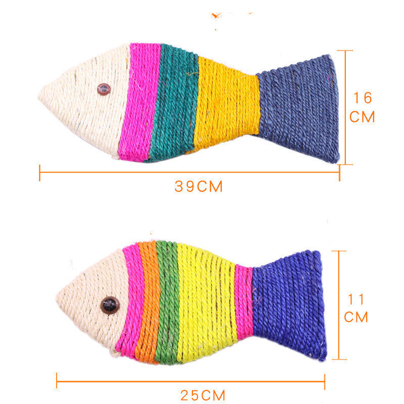 HKM-331539 Sisal board of pet fish shape
