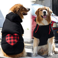 HKM-3315645 Plaid Dog Sweater for Small to Large Dogs - Cozy Polyester Knit in Classic Black