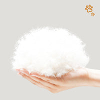HKM-3317821 Cozy Grayish White Shell Nest for Cats and Dogs - Soft Rabbit Fur and PP Cotton, Warm for All Seasons