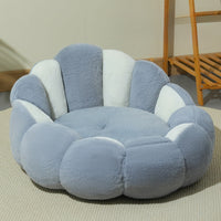 HKM-3317821 Cozy Grayish White Shell Nest for Cats and Dogs - Soft Rabbit Fur and PP Cotton, Warm for All Seasons