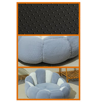 HKM-3317821 Cozy Grayish White Shell Nest for Cats and Dogs - Soft Rabbit Fur and PP Cotton, Warm for All Seasons
