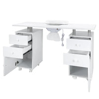 HKM-331795 Professional Multi-Functional Nail Table with Built-in Dust Collector and Storage Drawers