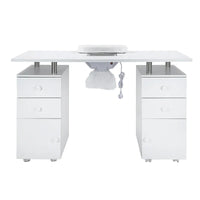 HKM-331795 Professional Multi-Functional Nail Table with Built-in Dust Collector and Storage Drawers