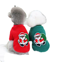 HKM-3318717 Fluffy Winter Jacket for Small Dogs in Christmas Tree and Santa Claus Designs