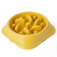 HKM-3320509 Anti-Choking Slow Feeder Pet Bowl - Colorful Design, Practical Size 20.2cm x 20.2cm x 4.5cm