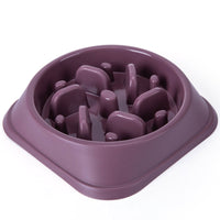HKM-3320509 Anti-Choking Slow Feeder Pet Bowl - Colorful Design, Practical Size 20.2cm x 20.2cm x 4.5cm