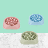 HKM-3320509 Anti-Choking Slow Feeder Pet Bowl - Colorful Design, Practical Size 20.2cm x 20.2cm x 4.5cm