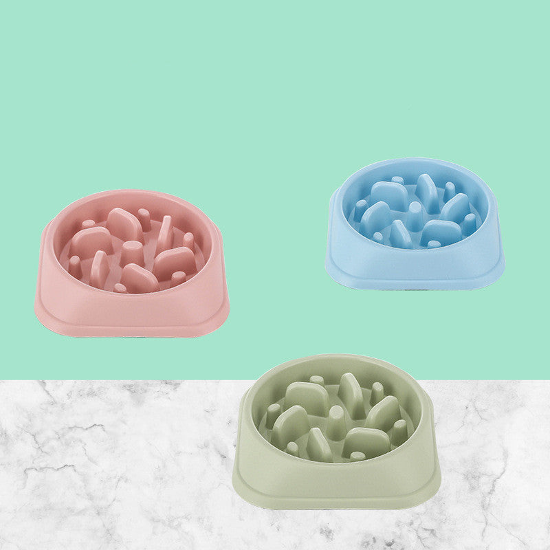 HKM-3320509 Anti-Choking Slow Feeder Pet Bowl - Colorful Design, Practical Size 20.2cm x 20.2cm x 4.5cm