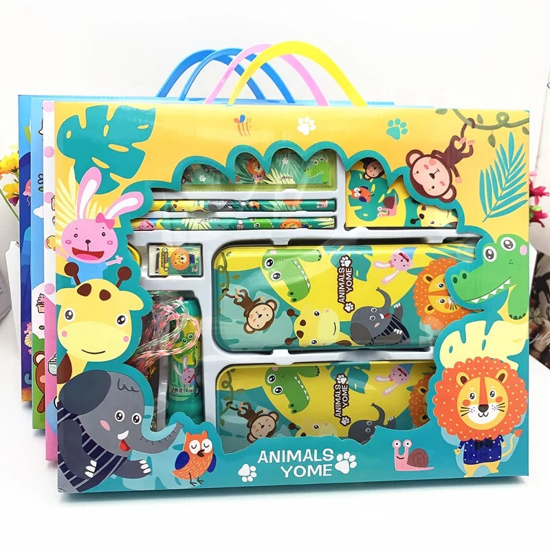 HKM-332051 Kawaii Cartoon Kids Stationery Set - Cute DIY Essentials for School Supplies