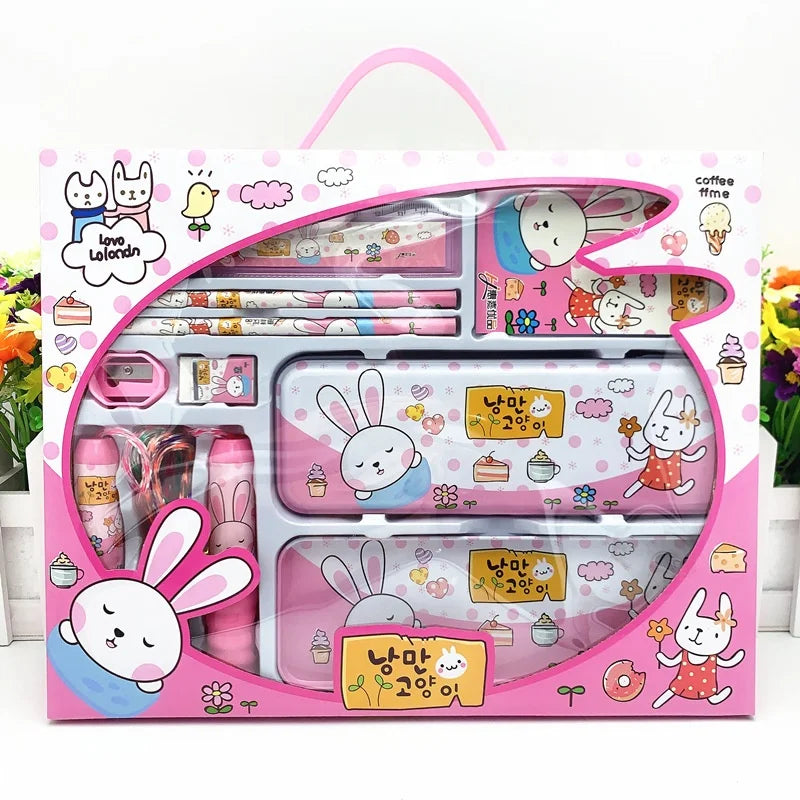 HKM-332051 Kawaii Cartoon Kids Stationery Set - Cute DIY Essentials for School Supplies