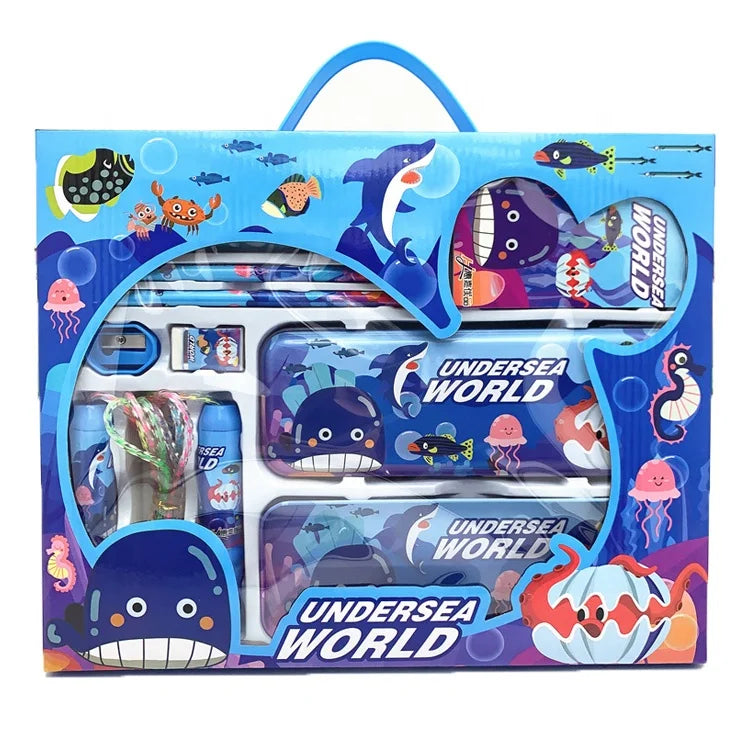 HKM-332051 Kawaii Cartoon Kids Stationery Set - Cute DIY Essentials for School Supplies