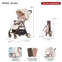 HKM-332115 Lightweight Foldable Baby Stroller Pram for Travel - Compact Pushchair for Infants