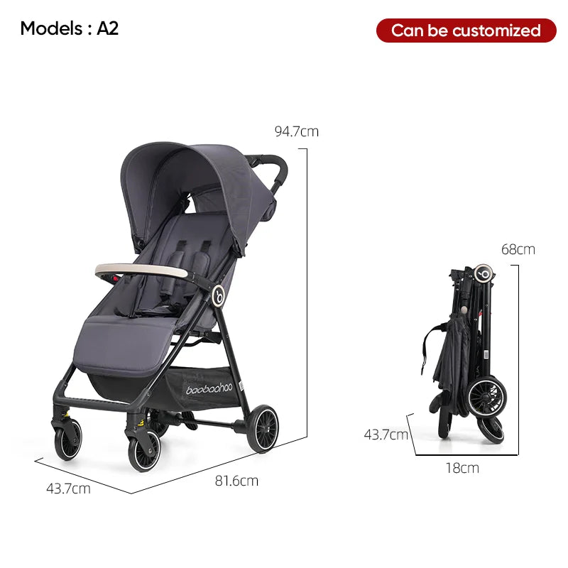 HKM-332115 Lightweight Foldable Baby Stroller Pram for Travel - Compact Pushchair for Infants