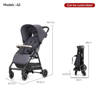 HKM-332115 Lightweight Foldable Baby Stroller Pram for Travel - Compact Pushchair for Infants