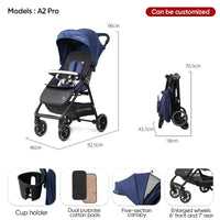 HKM-332115 Lightweight Foldable Baby Stroller Pram for Travel - Compact Pushchair for Infants