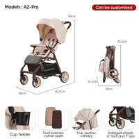 HKM-332115 Lightweight Foldable Baby Stroller Pram for Travel - Compact Pushchair for Infants