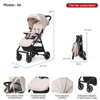HKM-332115 Lightweight Foldable Baby Stroller Pram for Travel - Compact Pushchair for Infants