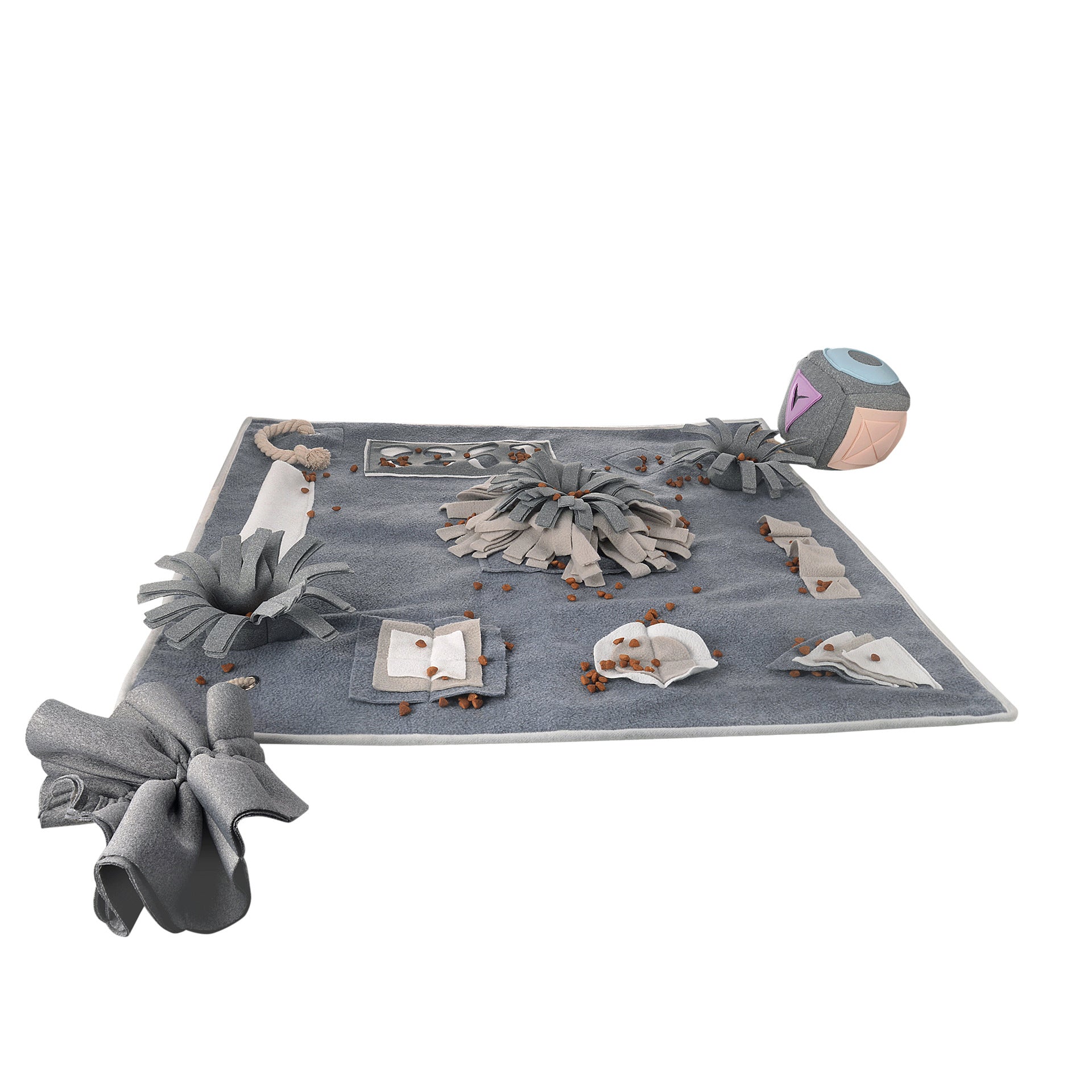 HKM-3322173 Dog Sniffing Pad for Slow Feeding and Mental Stimulation, Stress Relief Toy in Grey, Machine Washable