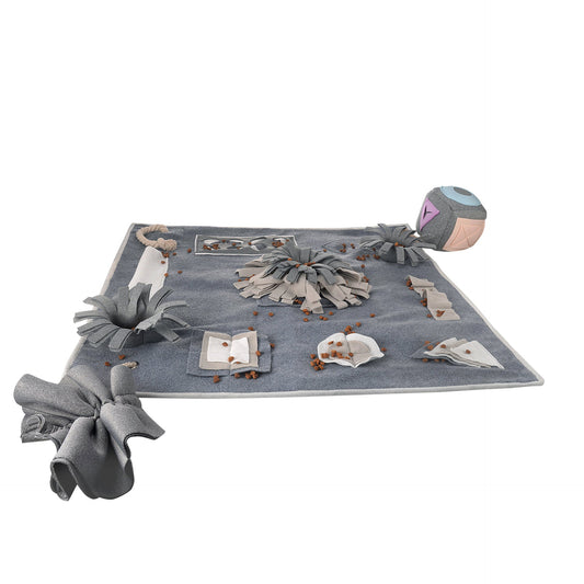 HKM-3322173 Dog Sniffing Pad for Slow Feeding and Mental Stimulation, Stress Relief Toy in Grey, Machine Washable