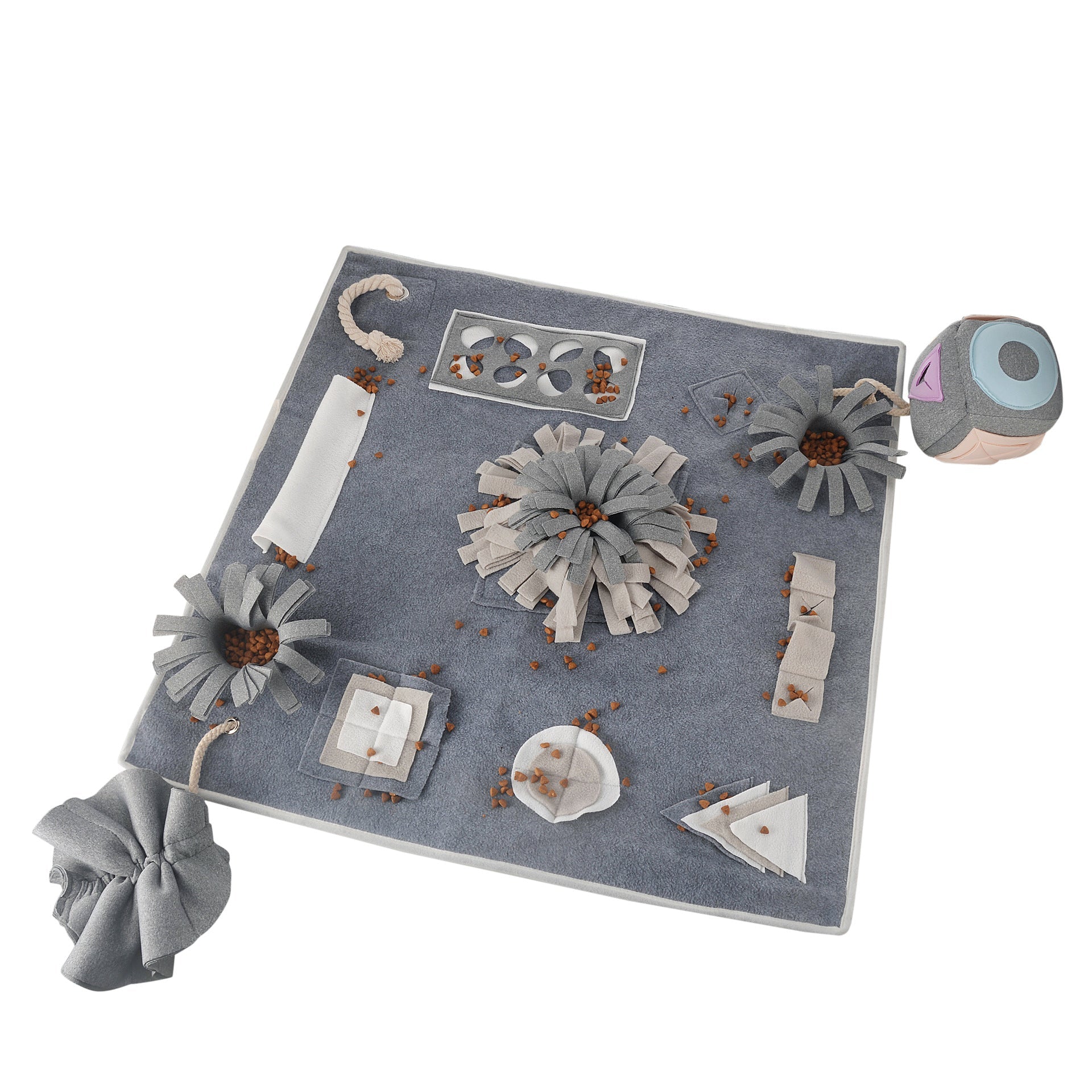 HKM-3322173 Dog Sniffing Pad for Slow Feeding and Mental Stimulation, Stress Relief Toy in Grey, Machine Washable