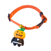 HKM-3322301 Halloween Themed Pet Collar Decoration - Cartoon Pumpkin Man, Luminous Skull, XS-L Sizes Available