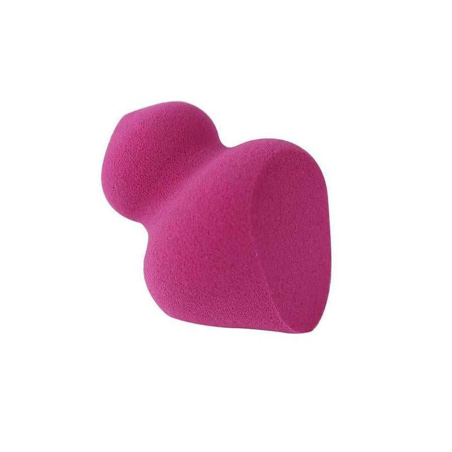 HKM-332307 Hydrophilic Polyurethane Multi-shape Wet and Dry Powder Puff - Rose Red, 40x60mm