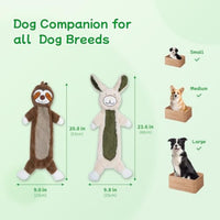 HKM-3323581 No Stuffing Crinkle Plush Dog Toys for Interactive Play - Perfect for Heavy Chewers of All Sizes