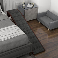 HKM-3324477 Pet Ramp for Dogs with Non-Slip Carpet, Sturdy Wooden Design, 74"x16"x25", Easy Access for Pets