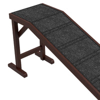 HKM-3324477 Pet Ramp for Dogs with Non-Slip Carpet, Sturdy Wooden Design, 74"x16"x25", Easy Access for Pets
