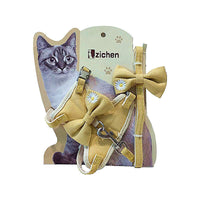 HKM-3325885 I-shaped Pet Bow Harness with Chest and Traction Rope for Size S and M Pets