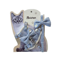 HKM-3325885 I-shaped Pet Bow Harness with Chest and Traction Rope for Size S and M Pets