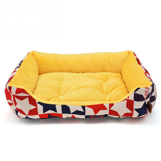 HKM-3326141 Cozy Winter Pet Kennel with Soft Shu Cotton Velvet and Oxford Cloth Bottom