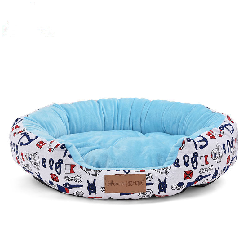 HKM-3326141 Cozy Winter Pet Kennel with Soft Shu Cotton Velvet and Oxford Cloth Bottom