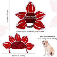 HKM-3329341 Pet Demon Costume Hat for Medium Dogs – Halloween Chomper Headband Cosplay Accessory