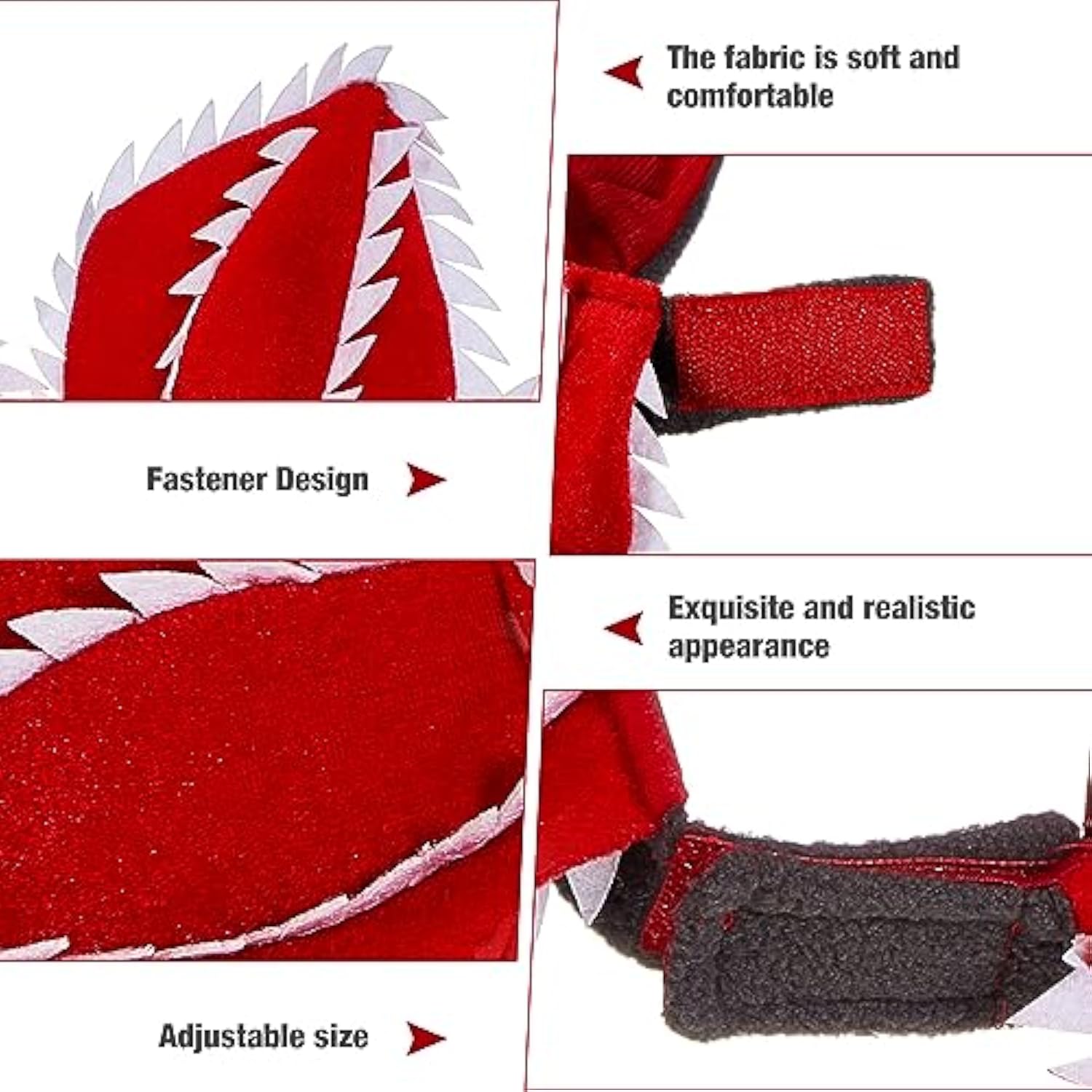 HKM-3329341 Pet Demon Costume Hat for Medium Dogs – Halloween Chomper Headband Cosplay Accessory