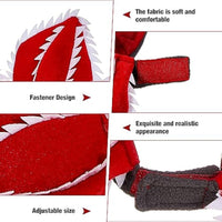 HKM-3329341 Pet Demon Costume Hat for Medium Dogs – Halloween Chomper Headband Cosplay Accessory