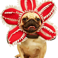 HKM-3329341 Pet Demon Costume Hat for Medium Dogs – Halloween Chomper Headband Cosplay Accessory