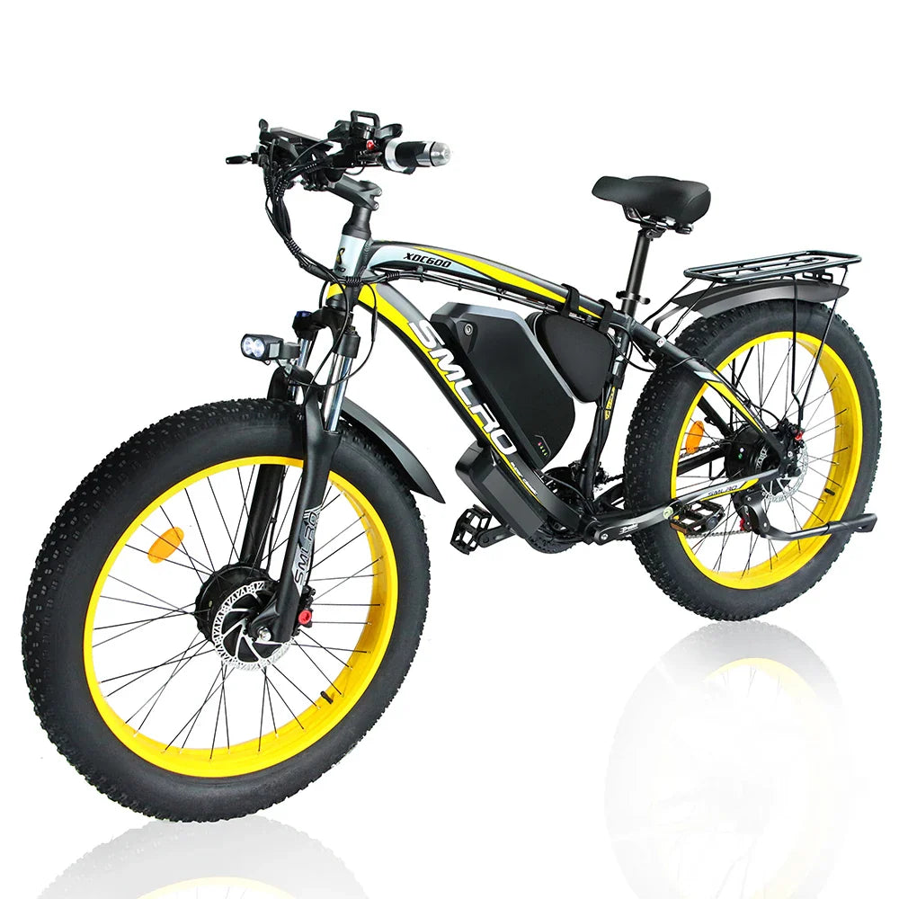 HKM-333011 Dual Motor 2000W Electric Bike 48V 22.4Ah Long Range 26'' Fat Tire Bicycle with Hydraulic Brakes