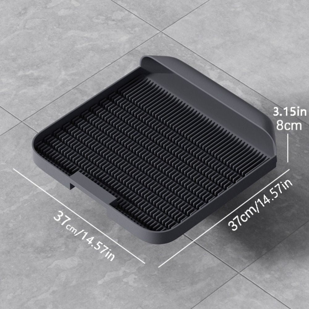 HKM-3330237 Cat Litter Pedal with Slanted Mouth Design ¨C Durable Non-Slip Foot Pad, Easy to Clean, 37x37x8cm