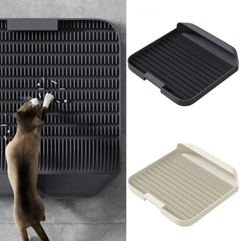 HKM-3330237 Cat Litter Pedal with Slanted Mouth Design ¨C Durable Non-Slip Foot Pad, Easy to Clean, 37x37x8cm