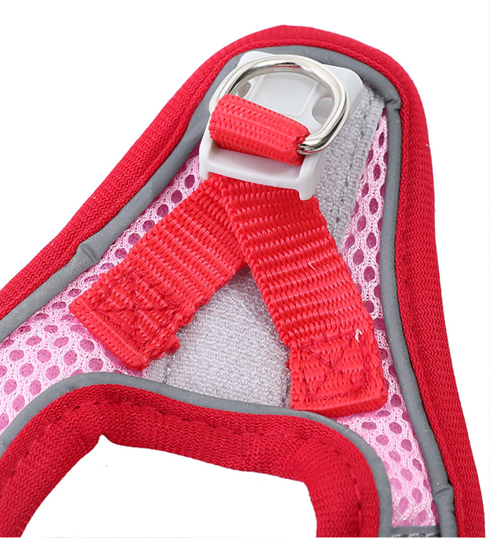 HKM-3331133 Breathable Reflective Mesh Pet Haulage Rope Set with Chest Strap