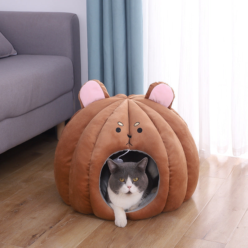 HKM-3331901 Cozy Pet Nest for Cats and Dogs - Soft Short Plush with PP Cotton Filling