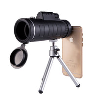 HKM-333459 High Magnification 40x60 Monocular Telescope with Compass and Accessories Options