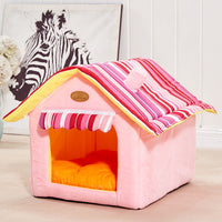 HKM-3335869 Removable Cover Striped Pet House Bed for Small to Medium Dogs and Cats