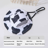 HKM-3336637 Cute Summer Bucket Hat for Pets with Exposed Ears in Color Grid Patterns