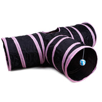 HKM-3336893 Foldable Multi-Channel Pet Tunnel for Cats and Dogs - Indoor Play Tent for Small Pets