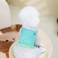 HKM-3337405 Casual Cotton Pet Traction Vest in Rose Red, Yellow, Light Green - Sizes S to XXL