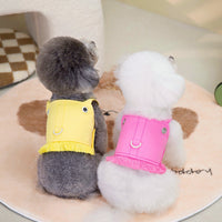 HKM-3337405 Casual Cotton Pet Traction Vest in Rose Red, Yellow, Light Green - Sizes S to XXL